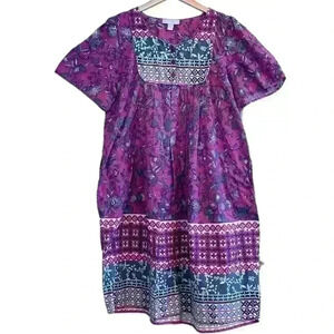 🌈 6/$60 Only Necessities Vintage Floral Dress Pockets 3/4 Button Down Size 18/20